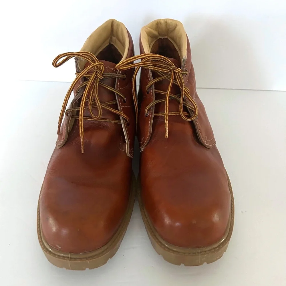 VTG Weinbrenner Leather Chukka Boots Mens 13 W Brown Hiking Boy Scout Lug USA